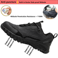 thumbnail image 6 of ulogu Anti-puncture Steel Toe Shoes for Men Women Waterproof Industrial Non-slip Composite Toe Shoes Construction Work Safety Shoes (Size 14,Black), 6 of 8
