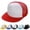 Red, variant on Unisex Blank Mesh Baseball Cap Breathable Cotton Blended Adjustable Classic Hat