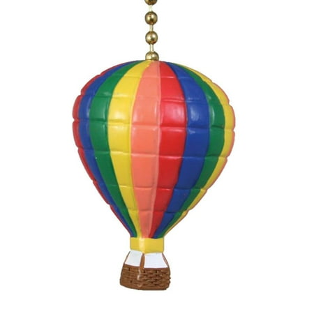 

Hot Air Balloon Blue Green Yellow Red Ceiling Fan or Light Pull