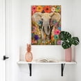 thumbnail image 4 of Canvas Wall Art Elephant Canvas Art Print Animal Floral Garden Oil Paint Style Pictures Wall Decor for Living Room Bedroom Artwork Decorations Stretched Framed Ready to Hang 12"x16", 4 of 9
