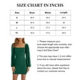thumbnail image 2 of DAKIMOE Women's Mesh Long Sleeve Square Neck Ruched Party Club Cocktail Bodycon Mini Dress, Green Dresses for Women, XL, 2 of 9