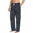 thumbnail image 2 of Easygdp Golden Peonies Men's Pajama Pant, Sleep Elastic Waistband Lounge Pants - X-Large, 2 of 9