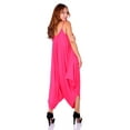 thumbnail image 4 of SR Women's Casual Solid Spaghetti Strap Loose Fit Harem Jumpsuit, Small, Coral, 4 of 4
