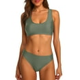 thumbnail image 1 of DGMIOCS Women's Swimwear Modest Two Piece Green XS, 1 of 6