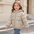 thumbnail image 5 of Nugftut Girls Boys Puffer Jackets Size 3-4 Years Hooded Winter Coat Warm Windproof Printed Kids Clothing, 5 of 8