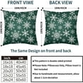 thumbnail image 4 of Forest Green White Winter Snowflakes Pillow Covers 20x20 Set of 2 Christmas Decorative Throw Pillows Outdoor Farmhouse Xmas Holiday Seasnoal Pillowcases Cushion Case Decor for Home Sofa Couch Bed, 4 of 4