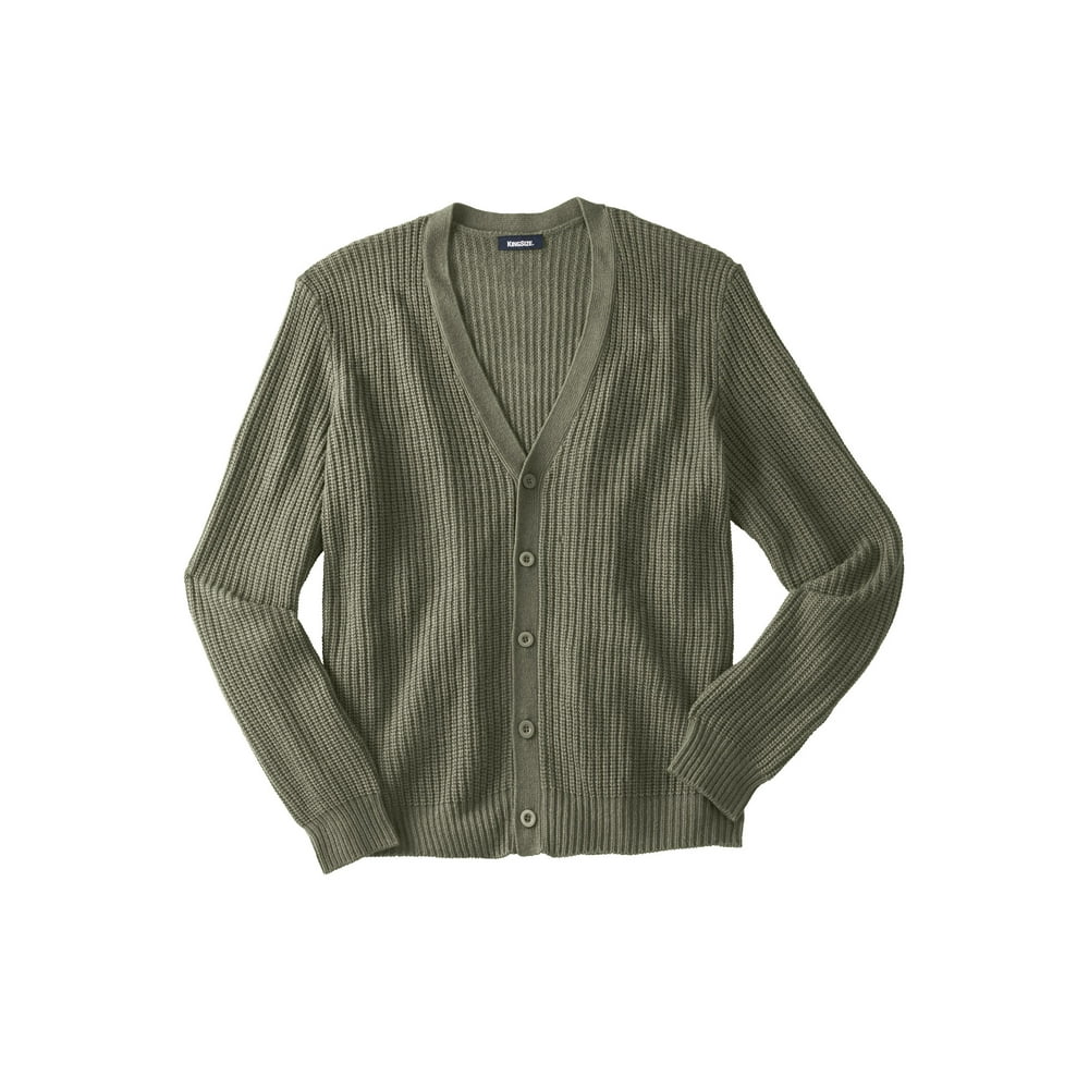 Kingsize KingSize Men's Big & Tall Shaker Knit VNeck Cardigan