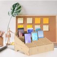 thumbnail image 4 of OULII Wooden Phone Organizer Box Khaki Style for Classroom Meeting Room 1 Set, 4 of 6