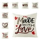 thumbnail image 4 of XWQ Caja de almohada de San Valentín romántica cómoda táctil Plaid 45x45cm Lino Valentín Amor de la funda de almohada decorativa para sofá cama de sofá cama XWQ 715087849, 4 of 6