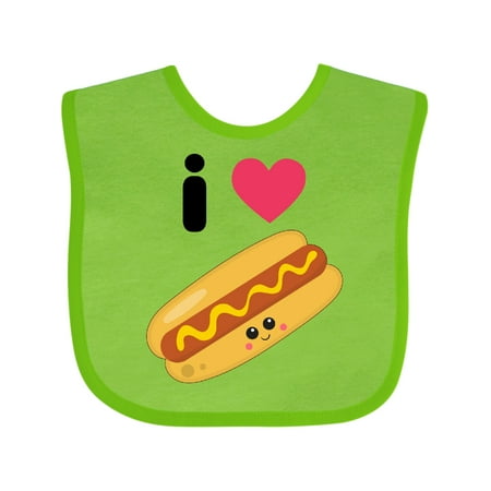 

Inktastic I Love Hot Dogs Gift Baby Boy or Baby Girl Bib