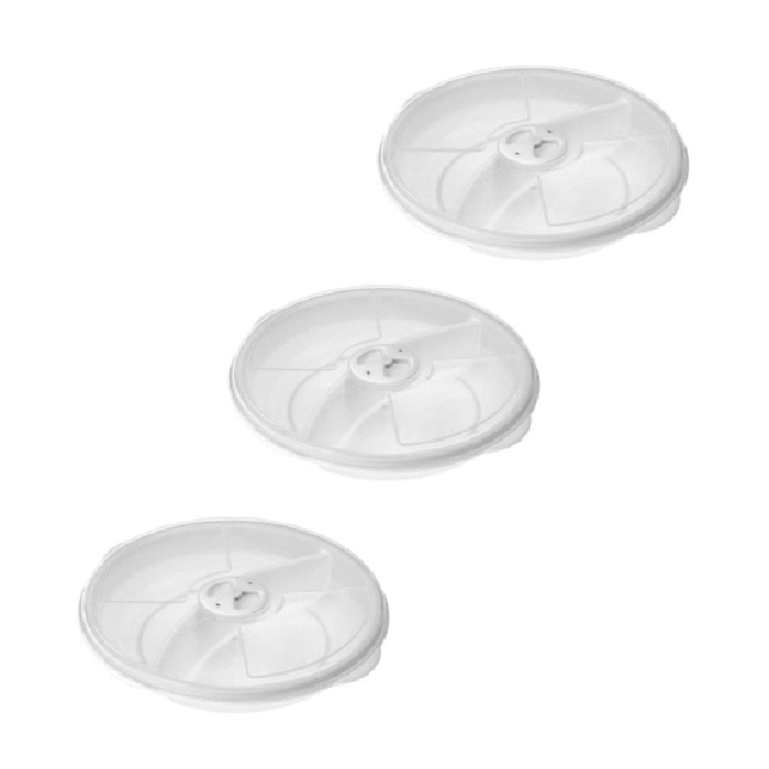 YBM Home Microwave Food Storage Tray with Cover, 2 Section