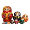 thumbnail image 1 of Xuanheng 10 Layer Nesting Doll Stacking Crafts Handmade Collectible Nesting Wishing Dolls Wood Stacking Nested Set for Table Halloween red, 1 of 8