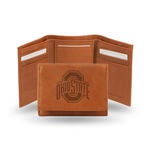 Ohio State Buckeyes Embossed Leather Trifold Wallet