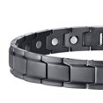 thumbnail image 3 of de Tobillera con Cierre Magnético para Hombre, Negro Sunnimix Pulsera de acero inoxidable, 3 of 8