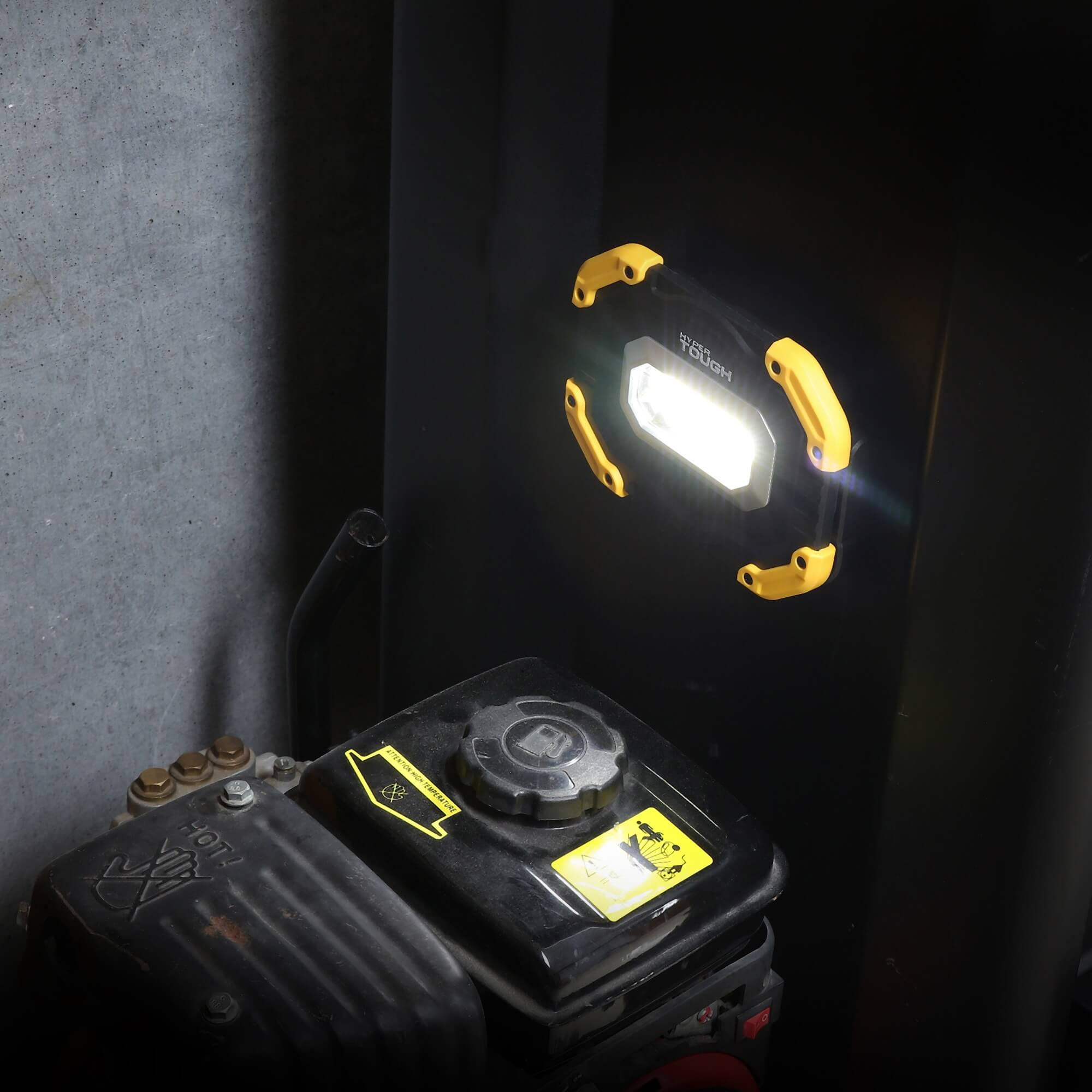 Hyper Tough 1000 Lumen LED Rechargeable Work Light, Yellow and Black, Model 9978