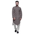 thumbnail image 1 of Atasi Ensemble Kurta Pyjama en Rayonne à Manches Longues Imprimé Asymétrique à Boutons, 1 of 4