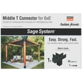 thumbnail image 5 of Simpson Strong-Tie SAGE-T66-KT1 Outdoor Accents Sage System Black Powder-Coated Middle T Connector for 6x6 Lumber with Included Color-Matched Connector Screws Each, 5 of 8