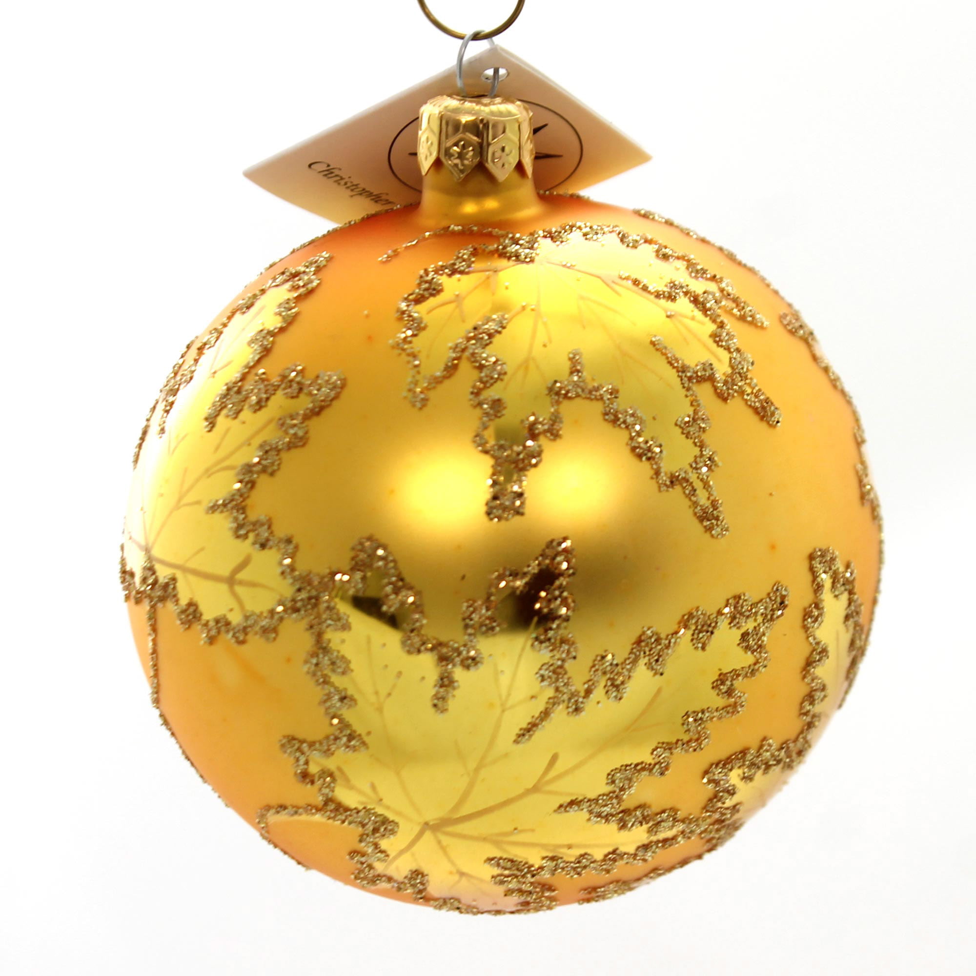 Christopher Radko Vintage Autumn OAK Leaf Ornament Case 12 /GOLD NIB -  RARE!!