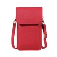thumbnail image 1 of asddcavvf Solid Color Mini Phone Bag New Korean Version Of The Summer Simple Soft Leather Multi Laye, 1 of 8