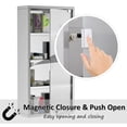 thumbnail image 5 of 4 Tier Lockable Medicine Cabinet 12x24 Stainless Steel Bathroom Wall Mounted Storage with Lock and Shelves, 5 of 12