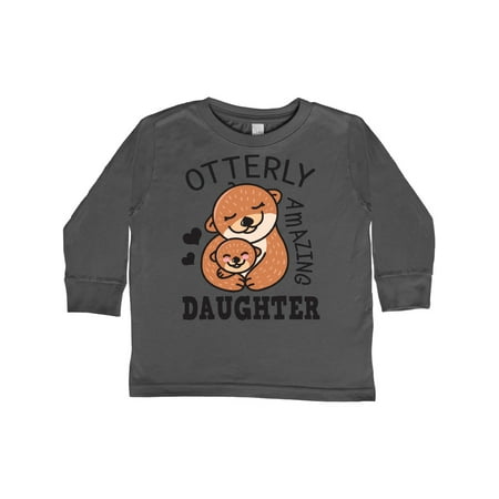

Inktastic Mothers Day Otterly Amazing Daughter Gift Toddler Toddler Girl Long Sleeve T-Shirt