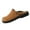 Brown, variant on Mens Clogs - 100% Full Grain Faux Leather Clogs for Men with Memory Foam Insole and Arch Support Natural Cork Footbed - Non Slip Mules Mens Slippers with Adjustable Strap (Brooklyn) Size 39-45 Black