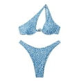 thumbnail image 1 of Cameland Ladies' Sexy Printed Split Shoulder Steel Support Bikini Two-piece Swimsuit Set, 1 of 6