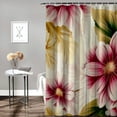 thumbnail image 2 of Orinice Shower curtain set, shower curtain bathroom set, flower banana leaf print, shower curtain 69x72, 2 of 7
