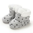 thumbnail image 2 of Otqutp Casual Shoes for Children Baby Boots Boys and Girls Cotton Shoes High Top Cotton Wool Warm Flat Non Slip Hook Loop Solid Color Soft and Comfortable, 2 of 9