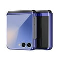 thumbnail image 2 of Dteck Case for Samsung Galaxy Z Flip 7, Crystal Transparent Electroplated Hard PC Shell, Anti-Scratch Shockproof Slim Protective Phone Cover for Samsung Z Flip 7 2025,Blue, 2 of 5