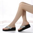 thumbnail image 3 of Aayomet Women's Summer Sequins -Slip Sandals Slipper Indoor & Outdoor Flip-flops Tan Flip Flops Women Support,Sliver 8, 3 of 5
