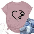 thumbnail image 2 of Women's Casual Printed Short Sleeve Crew Neck Loose Fit T-Shirt Blouse Comfortable Stylish Top for Everyday Wear, 2 of 4
