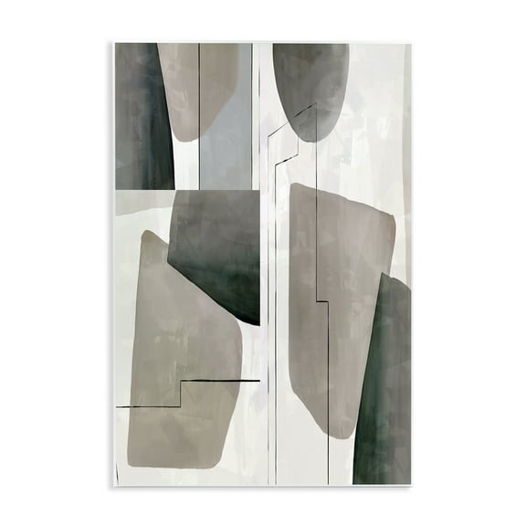 Stupell Industries Contemporary Oblong Geometrics Geometric Painting Unframed Art Print Wall Art, 10 x 15