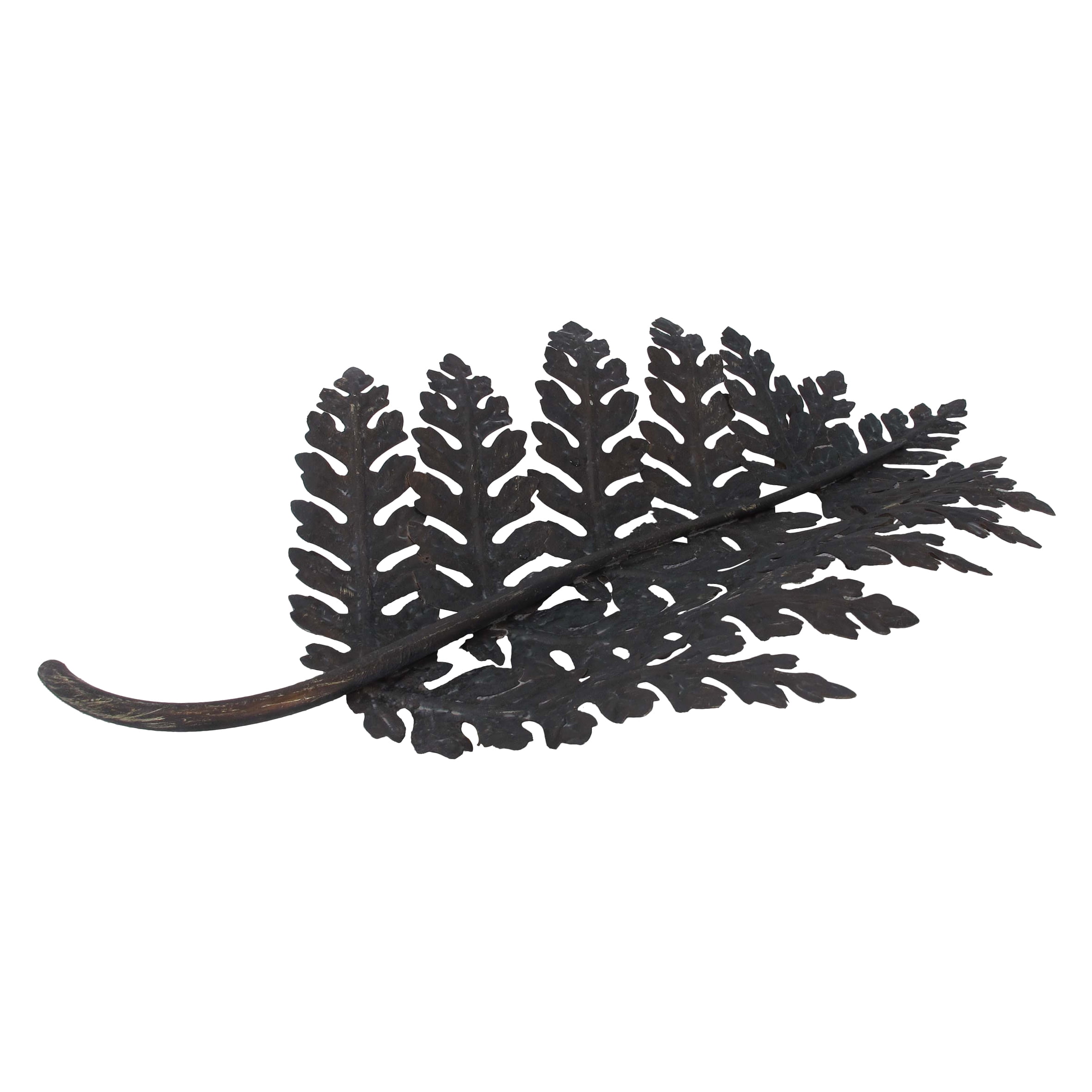 A&B Home Black Leaf Wall Décor Sculpture
