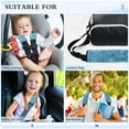 thumbnail image 5 of 2 Car Seat Belt Covers S Size 6.5*6.5 Inches Car Seat Belt Shoulder Pad Backpack Shoulder Pad Stroller Belt Cover Blue Corrugated Stone, 5 of 8