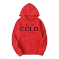thumbnail image 1 of Dolkfu Sudadera con capucha para hombres, sudadera holgada con capucha y bolsillo, ropa de calle para hombres con estampado de letras L, 1 of 5