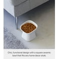 thumbnail image 3 of Yamazaki Home Tilted Pet Food Bowl, White, Ceramic, 6.7oz, Dishwasher Safe, 3 of 7