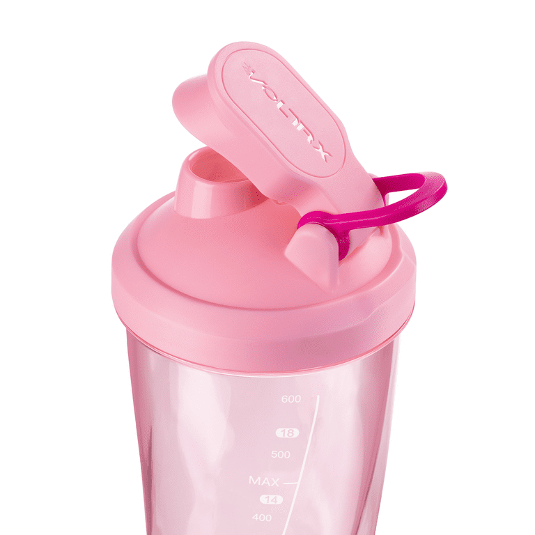 Protein Mixer Shaker Bottle With Twist And Lock Portable Pre Workout Protein  Drink Shaker Cup,smoothies And Shakes(pink)