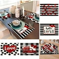 thumbnail image 4 of asddcavvf Valentine's Day Car & Table Mats Festive Table With Heat Linen Print for Parties Ideal for Home & Restaurant Use for Lovers F Small Mats for Tables, 4 of 4