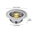 thumbnail image 3 of Wzzjkit Stainless Steel Kitchen Sink Filter Screen Vegetable Sink Leak Plug Dishwasher Sink Vegetable Sink Universal Bouncing Core Kitchen Accessories, 3 of 7