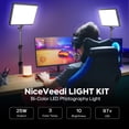 thumbnail image 2 of Kit de iluminación para fotografía NiceVeedi, luz LED para video de 25 W x2, 2 of 7