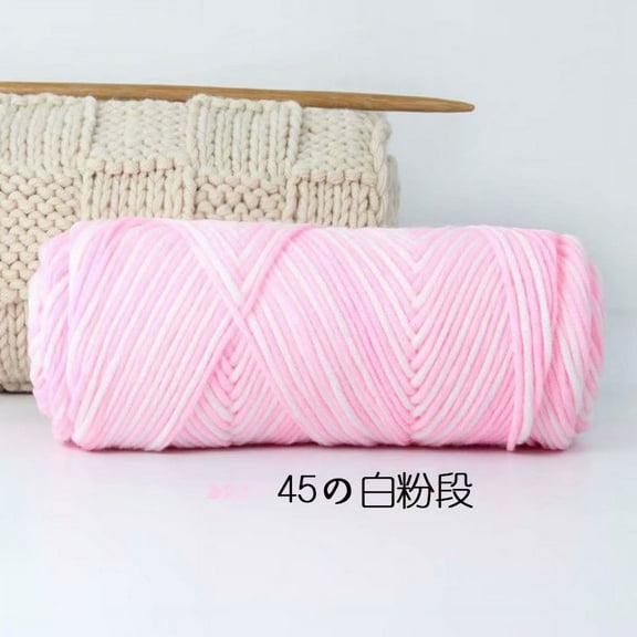 Namzi 100g Premium Soft Durable Yarn Acrylic & Wool Blend for Knitting, Crochet Projects, Ultra-Soft Craft Yarn,Pink and White