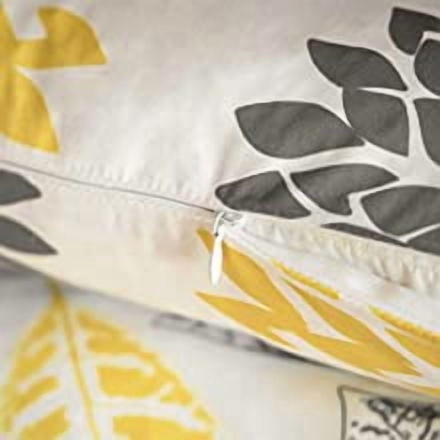 Phantoscope 20x20 Decorative Throw Pillow Covers, Yellow, Set of 4