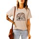 thumbnail image 3 of ABPHQTO Camiseta gráfica de manga corta con estampado de coche de leopardo caqui Happy Camper para mujer, 3 of 5