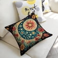 thumbnail image 5 of flowers sun moon Linen toss pillowcase decoration pillowcase gifting preferred 18x18 inch cushion cover sofa pillowcase sofa bedroom living room car, 5 of 8