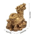 thumbnail image 2 of 1Pc Chinois Feng Shui Dragon Tortue Statue Simulation Résine Maison Decoration, 2 of 8