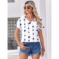thumbnail image 3 of Blusas Zeagoo de verano para mujer, elegantes, informales, de negocios, blancas, 3 of 3