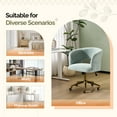thumbnail image 4 of Zimtown Desk Chair with 360 Swivel Adjustable Flannel Accent Chair for Vanity Bedroom Office, Mint Green, 4 of 10