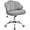 Light Gray, variant on YYEAN Velvet Vanity Chair with Wheels, Adjustable Home Office Chair with Shell-Shaped Back Swivel Chairs Desk Chair for Bedroom Makeup, Light Gray
