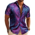 thumbnail image 2 of SHIXIAOO Chemises pour Hommes à Manches Courtes Chemises Tropicales à Boutons Chemise d'Été de Plage Chemise du Nouvel An pour Hommes Chemise Imprimée Chemise du Réveillon du Nouvel An pour Hommes Journée Pyjama pour Hommes à Manches Courtes Chemise Habillée Ajustée pour Hommes Grande, 2 of 4